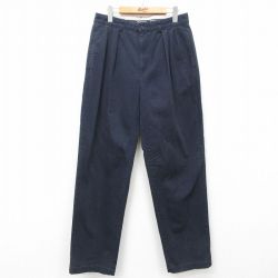 W32★古着 ラルフローレン Ralph Lauren ブランド チノ パンツ チノパン メンズ 90年代 90s ANDREW コットン USA製 紺 ネイビー 【spe】 24dec09 中古 ボトムス ロング