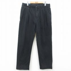W36★古着 ラルフローレン Ralph Lauren ブランド チノ パンツ チノパン メンズ 90年代 90s ETHAN 黒 ブラック 24dec09 中古 ボトムス ロング