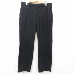 W36★古着 ラルフローレン Ralph Lauren ブランド スラックス パンツ メンズ 90年代 90s ウール 黒 ブラック 24dec09 中古 ボトムス ロング