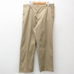 W37★古着 パンツ メンズ 80年代 80s USA製 タロン ベージュ カーキ 24dec10 中古 ボトムス ロング