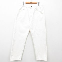 W33★古着 ラスラー ジーンズ メンズ 90年代 90s コットン USA製 白 ホワイト デニム 24dec11 中古 ボトムス ジーパン Gパン ロング パンツ