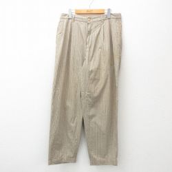 【20%OFF】W33★古着 ノーティカ NAUTICA ブランド パンツ メンズ 90年代 90s ベージュ他 カーキ チェック 24dec11 中古 ボトムス ロング