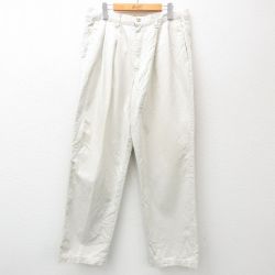 W33★古着 ドッカーズ パンツ メンズ 90年代 90s コットン USA製 生成り 24dec11 中古 ボトムス ロング
