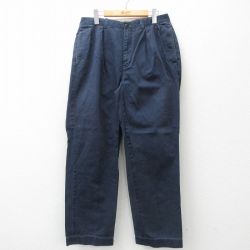 W33★古着 ラルフローレン Ralph Lauren ブランド チノ パンツ チノパン メンズ 90年代 90s ANDREW コットン 濃紺 ネイビー 24dec11 中古 ボトムス ロング