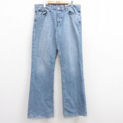 W36★古着 ラッキーブランド Lucky Brand ジーンズ メンズ 90年代 90s ヒゲ コットン USA製 紺 ネイビー デニム 24dec13 中古 ボトムス ジーパン Gパン ロング パンツ