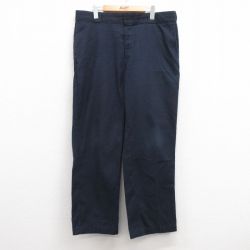 W38★古着 ディッキーズ Dickies ワーク パンツ メンズ 874 紺 ネイビー 24dec13 中古 ボトムス ロング