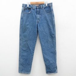 W35★古着 ルート66 ジーンズ メンズ コットン 紺 ネイビー デニム 24dec13 中古 ボトムス ジーパン Gパン ロング パンツ