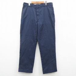 W38★古着 ディッキーズ Dickies ワーク パンツ メンズ 874 紺 ネイビー 24dec13 中古 ボトムス ロング