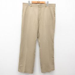 【20%OFF】W37★古着 スラックス パンツ メンズ 80年代 80s USA製 タロン ベージュ カーキ 24dec14 中古 ボトムス ロング