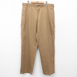 W39★古着 エルエルビーン LLBEAN パンツ メンズ 00年代 00s ウール 茶 ブラウン 24dec14 中古 ボトムス ロング