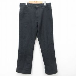 W37★古着 ラングラー Wrangler ランチャー パンツ メンズ 90年代 90s フレア ブーツカット USA製 黒 ブラック 24dec16 中古 ボトムス ロング