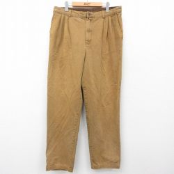 W36★古着 ギャップ GAP パンツ メンズ 90年代 90s コットン 濃ベージュ カーキ 【spe】 24dec16 中古 ボトムス ロング