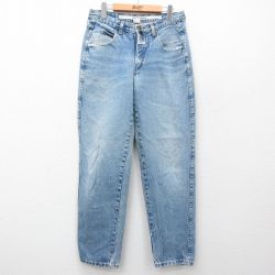 W31★古着 マリテフランソワジルボー ジーンズ メンズ 90年代 90s テーパード コットン USA製 紺 ネイビー デニム 【spe】 24dec16 中古 ボトムス ジーパン Gパン ロング パンツ