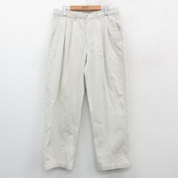 W34★古着 ドッカーズ チノ パンツ チノパン メンズ 90年代 90s コットン USA製 白系 ホワイト 【spe】 24dec17 中古 ボトムス ロング