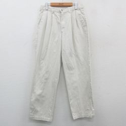 W32★古着 ドッカーズ チノ パンツ チノパン メンズ 90年代 90s コットン USA製 白 ホワイト 24dec17 中古 ボトムス ロング