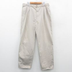【20%OFF】W35★古着 ドッカーズ チノ パンツ チノパン メンズ 00年代 00s コットン 薄ベージュ カーキ 24dec17 中古 ボトムス ロング