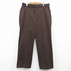 W36★古着 ディッキーズ Dickies ワーク パンツ メンズ 90年代 90s タロン 茶 ブラウン 【spe】 24dec20 中古 ボトムス ロング