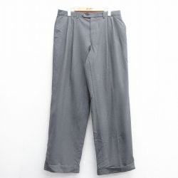 【20%OFF】W35★古着 ラルフローレン Ralph Lauren ブランド パンツ メンズ ウール カナダ製 グレー 25jan09 中古 ボトムス ロング