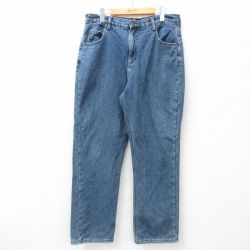 W36★古着 レッドヘッド ジーンズ メンズ 00年代 00s コットン 紺 ネイビー デニム 内側フリース 25jan25 中古 ボトムス ジーパン Gパン ロング パンツ
