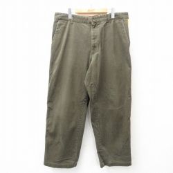 【50%OFF】W39★古着 セントジョンズベイ パンツ メンズ コットン 緑他 グリーン 25jan25 中古 ボトムス ロング