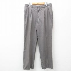 【20%OFF】W34★古着 スラックス パンツ メンズ 90年代 90s グレー 25jan28 中古 ボトムス ロング