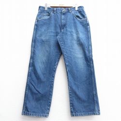 【50%OFF】W33★古着 ラングラー Wrangler ジーンズ メンズ 90年代 90s コットン USA製 紺 ネイビー デニム 25jan29 中古 ボトムス ジーパン Gパン ロング パンツ