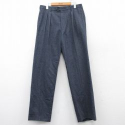 【50%OFF】W34★古着 HAGGAR スラックス パンツ メンズ 90年代 90s USA製 紺 ネイビー 25jan30 中古 ボトムス ロング