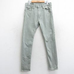 W32★古着 リーバイス Levis 512 ジーンズ メンズ 緑系 グリーン デニム 25feb01 中古 ボトムス ジーパン Gパン ロング パンツ