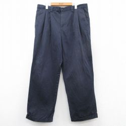 W39★古着 ギャップ GAP チノ パンツ チノパン メンズ 00年代 00s 大きいサイズ コットン 紺 ネイビー 25feb04 中古 ボトムス ロング