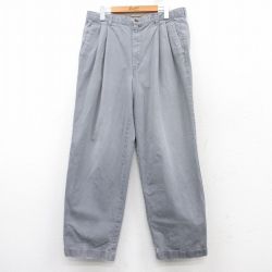 W35★古着 ドッカーズ チノ パンツ チノパン メンズ 90年代 90s コットン USA製 グレー 25feb04 中古 ボトムス ロング