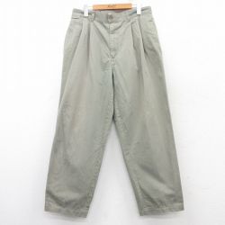 W33★古着 ビューグルボーイ チノ パンツ チノパン メンズ 00年代 00s コットン 緑系 グリーン 25feb04 中古 ボトムス ロング