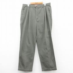 W36★古着 ドッカーズ チノ パンツ チノパン メンズ 90年代 90s コットン USA製 緑系 グリーン 25feb04 中古 ボトムス ロング