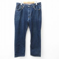 W37★古着 リーバイス Levis 514 ジーンズ メンズ 濃紺 ネイビー デニム 25feb01 中古 ボトムス ジーパン Gパン ロング パンツ
