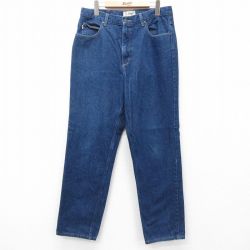 W33★古着 エルエルビーン LLBEAN ジーンズ メンズ 00年代 00s コットン 濃紺 ネイビー デニム 【spe】 25feb01 中古 ボトムス ジーパン Gパン ロング パンツ