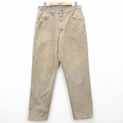 W30★古着 ラングラー Wrangler ジーンズ メンズ 00年代 00s ベージュ カーキ デニム 25feb01 中古 ボトムス ジーパン Gパン ロング パンツ