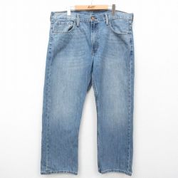 W39★古着 リーバイス Levis 569 ジーンズ メンズ ヒゲ 大きいサイズ コットン 紺 ネイビー デニム 25feb01 中古 ボトムス ジーパン Gパン ロング パンツ