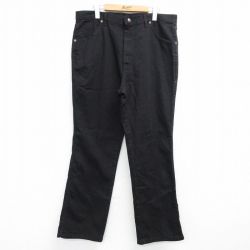 【50%OFF】W38★古着 ジーンズ メンズ 90年代 90s USA製 黒 ブラック デニム 25feb03 中古 ボトムス ジーパン Gパン ロング パンツ