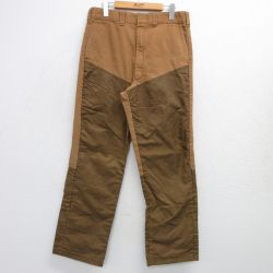 W34★古着 ハンティング パンツ メンズ 80年代 80s コットン USA製 タロン 茶 ブラウン 25feb03 中古 ボトムス ロング