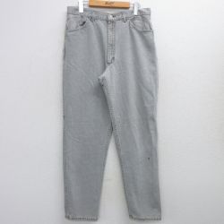 W35★古着 リー Lee ジーンズ メンズ 90年代 90s コットン USA製 グレー デニム 25feb03 中古 ボトムス ジーパン Gパン ロング パンツ
