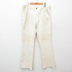 W36★古着 リーバイス Levis パンツ メンズ 80年代 80s スタプレ タロン 生成り 25feb03 中古 ボトムス ロング