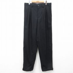 W34★古着 ギャップ GAP パンツ メンズ デッドストック ウール 黒 ブラック 25feb03 中古 ボトムス ロング