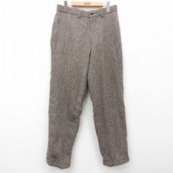 W31★古着 ギャップ GAP パンツ メンズ ヘリンボーン ウール 茶他 ブラウン 25feb03 中古 ボトムス ロング