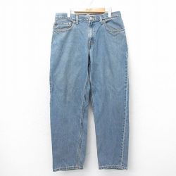 W34★古着 リーバイス Levis 560 ジーンズ メンズ コットン 紺 ネイビー デニム 25feb04 中古 ボトムス ジーパン Gパン ロング パンツ
