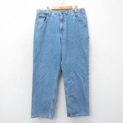 W38★古着 エルエルビーン LLBEAN ジーンズ メンズ 00年代 00s コットン 紺 ネイビー デニム 25feb04 中古 ボトムス ジーパン Gパン ロング パンツ