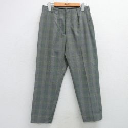 W28★古着 リーバイス Levis スラックス パンツ メンズ 80年代 80s スタプレ タロン 薄緑他 グリーン チェック 【spe】 25feb05 中古 ボトムス ロング