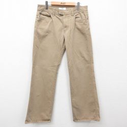 W34★古着 アルマーニ エクスチェンジ ジーンズ メンズ コットン ベージュ カーキ デニム 25feb05 中古 ボトムス ジーパン Gパン ロング パンツ