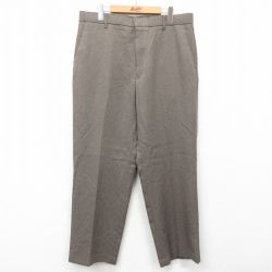 W35★古着 リーバイス Levis アクション スラックス パンツ メンズ 茶 ブラウン 25feb05 中古 ボトムス ロング