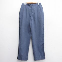 W32★古着 パンツ メンズ USA製 薄紺 ネイビー 25feb06 中古 ボトムス ロング