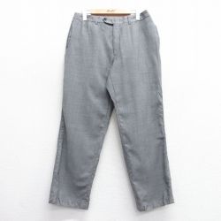 W33★古着 トミーヒルフィガー TOMMY HILFIGER ブランド パンツ メンズ ウール グレー系 25feb06 中古 ボトムス ロング