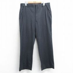 W36★古着 スラックス パンツ メンズ 80年代 80s ウール USA製 タロン 濃グレー 25feb07 中古 ボトムス ロング